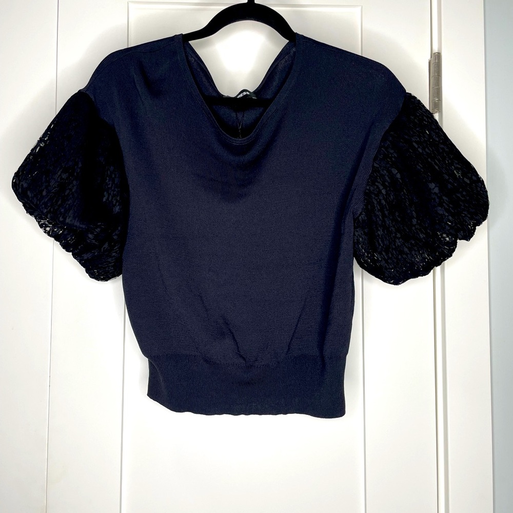 Express Bubble sleeve knit top